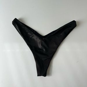 Jemine Black Shimmer Cheeky Bikini Bottoms S